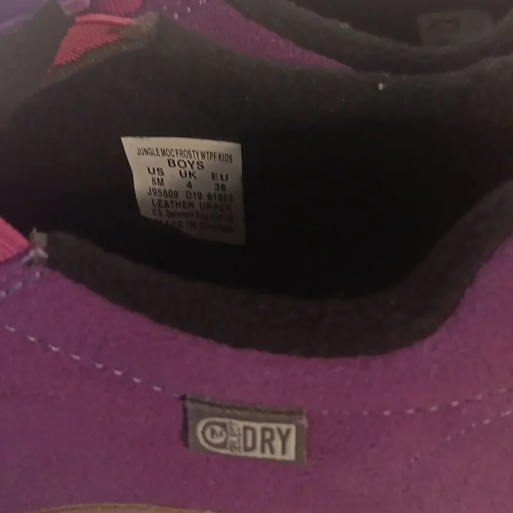Merrell Kid's Purple Jungle Moc Frosty Waterproof Unisex Slip-On Shoes